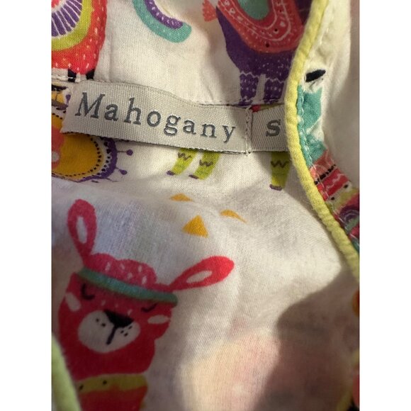 Womens Mahogany Llama Print Drawstring Pajama Set S & llama Plush Cotton lounge - Picture 2 of 10